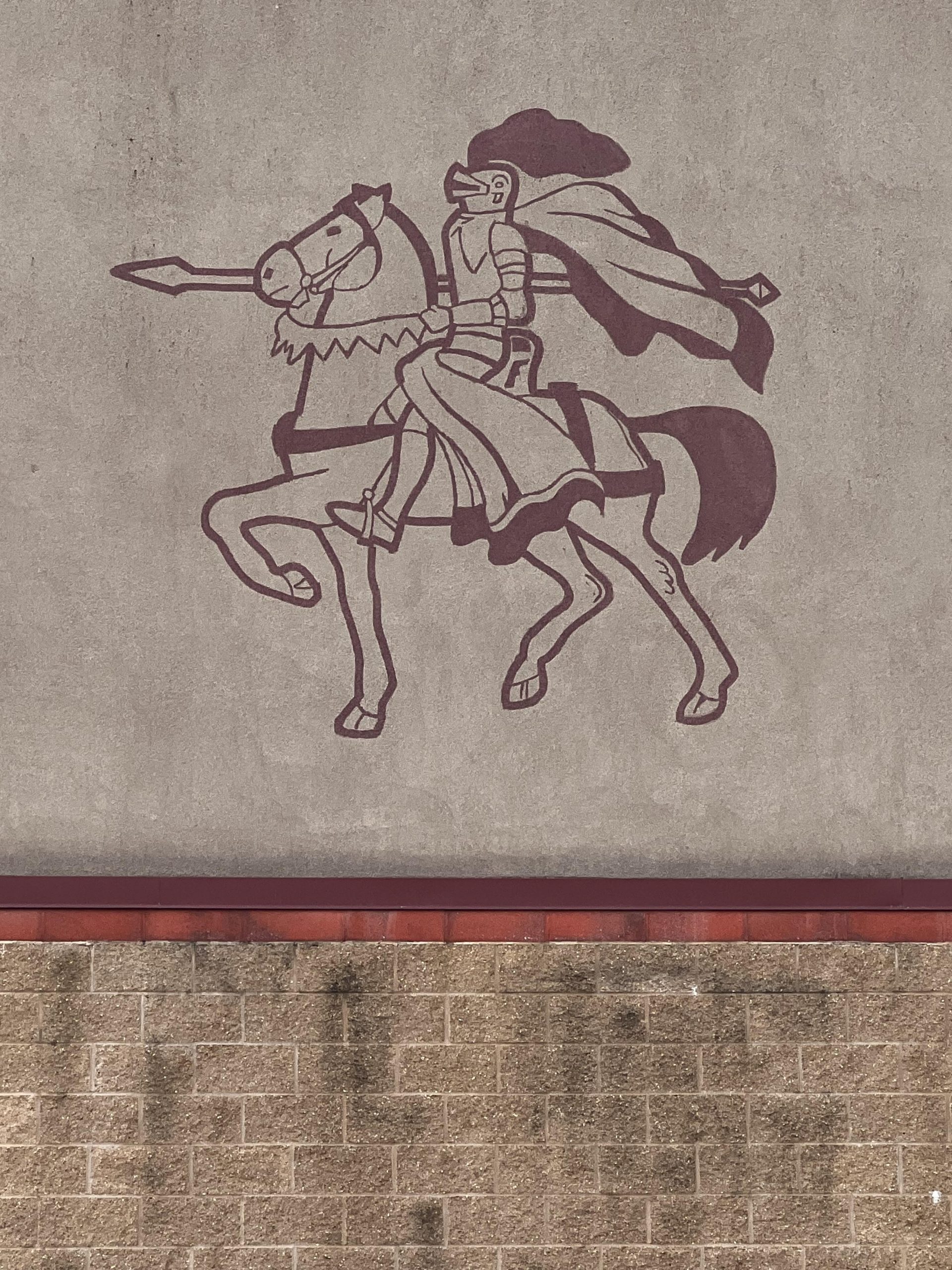 Mural of Knight on a horse