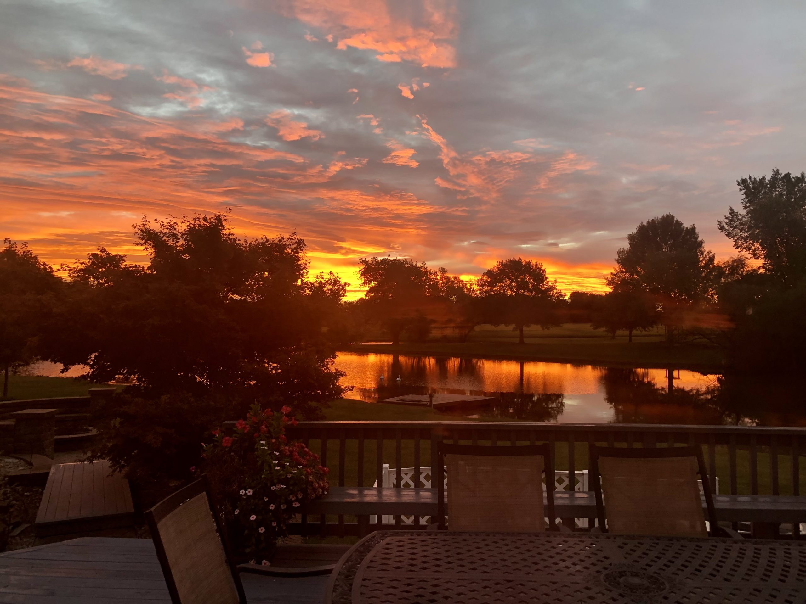 Sunset view over water