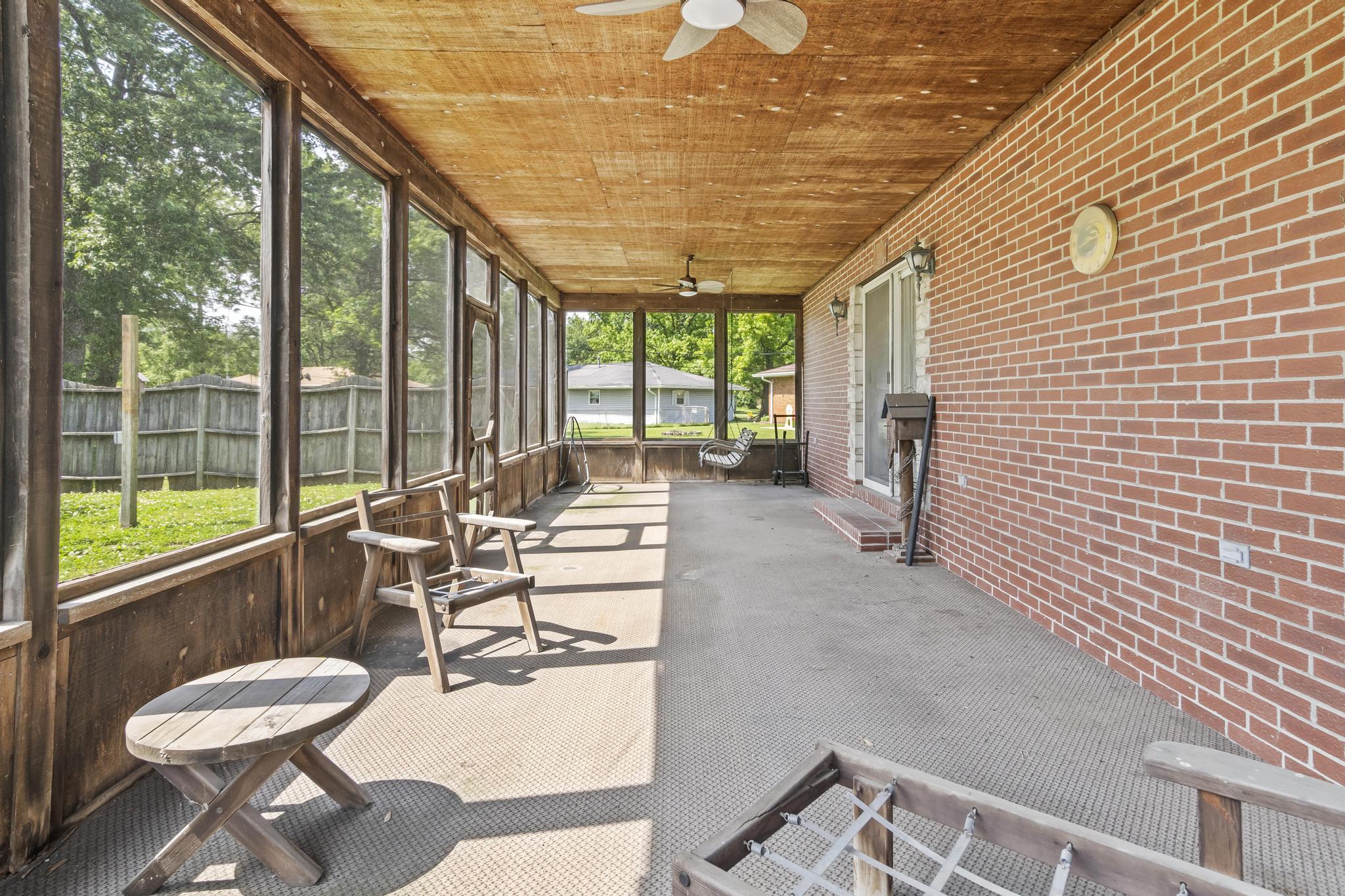 Covered-screened in patio