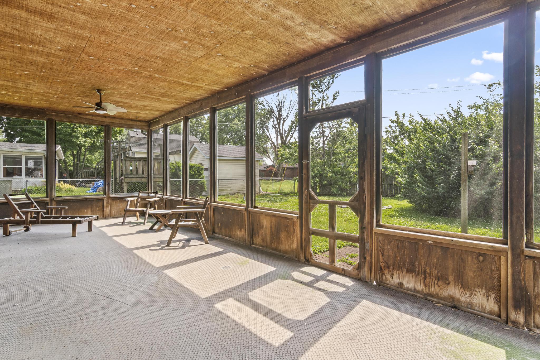 Covered-screened in patio