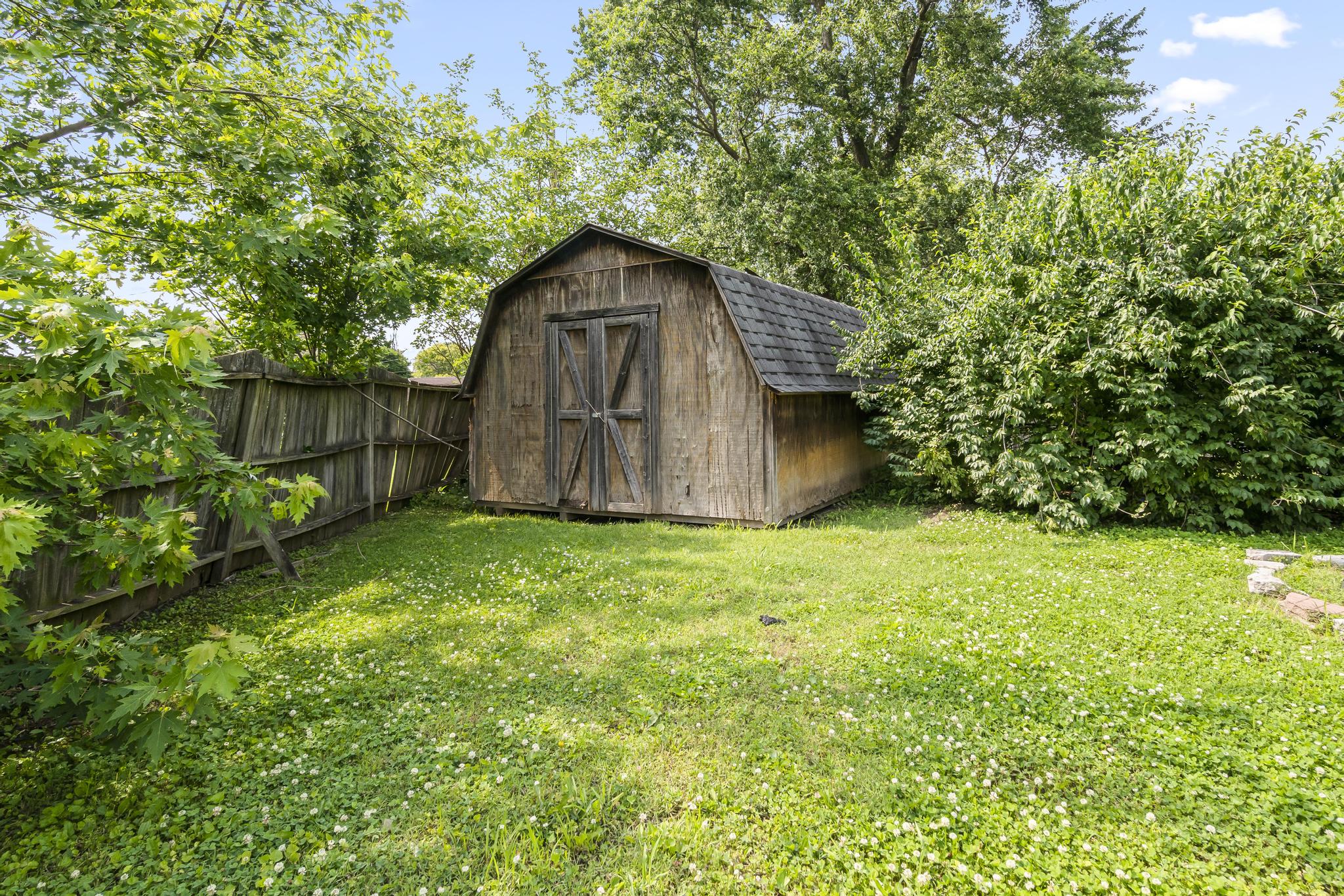 Shed/storage, back yard