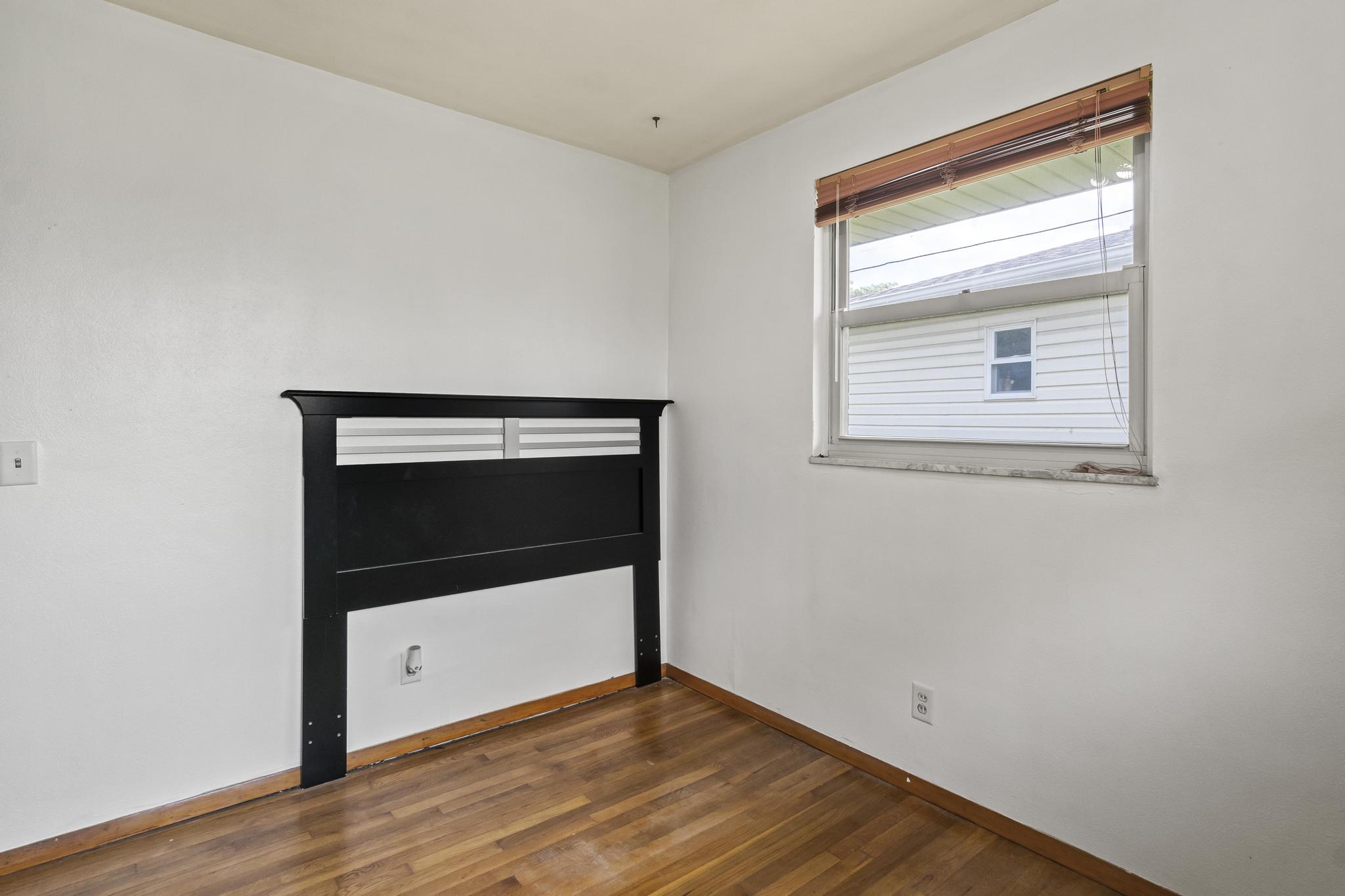 Bedroom 3, wood floors
