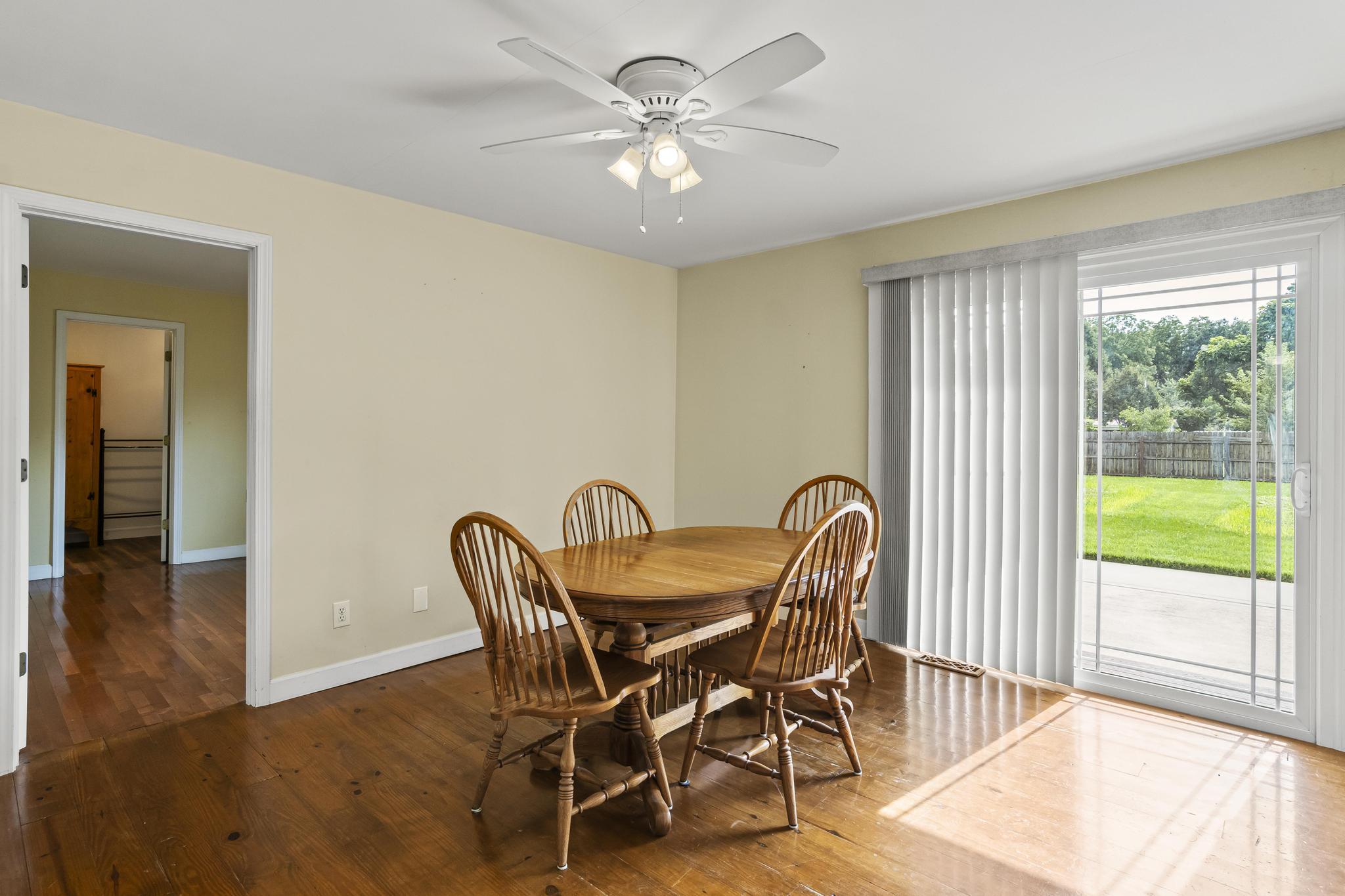 Dining Room with wood flooring