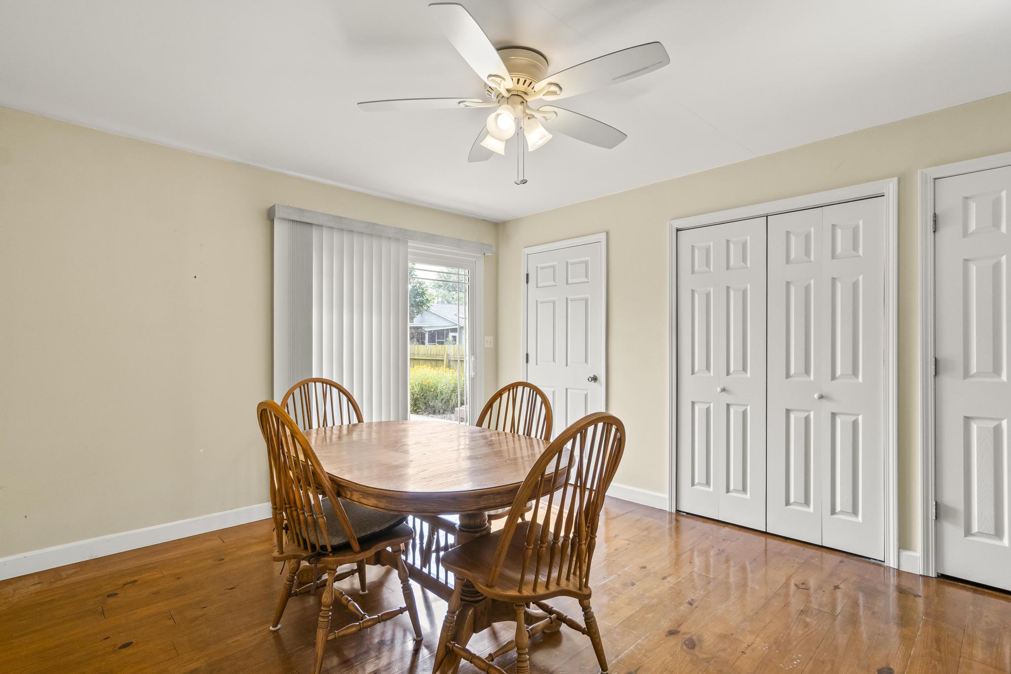Dining Room with wood flooring