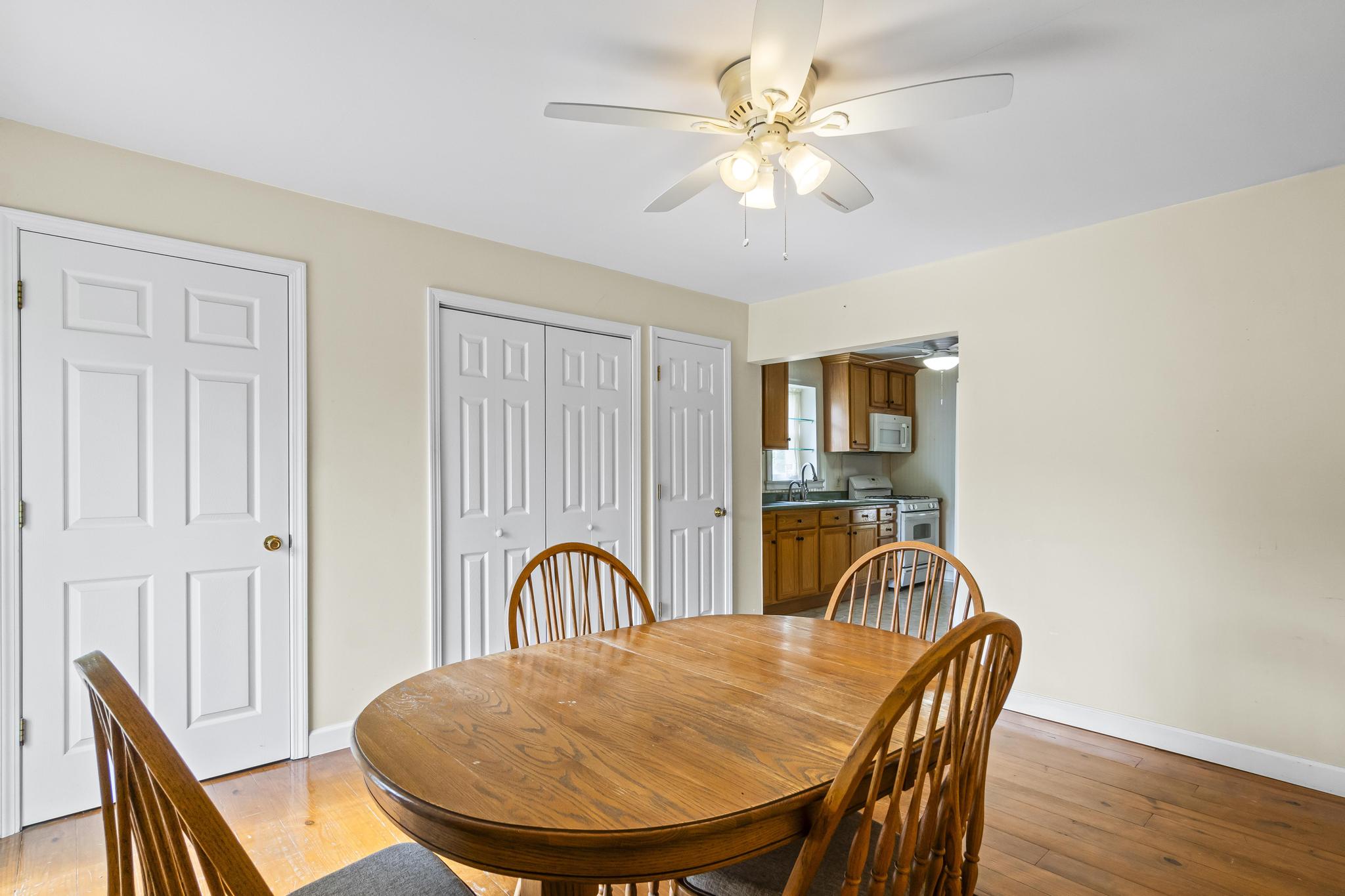 Dining Room with wood flooring