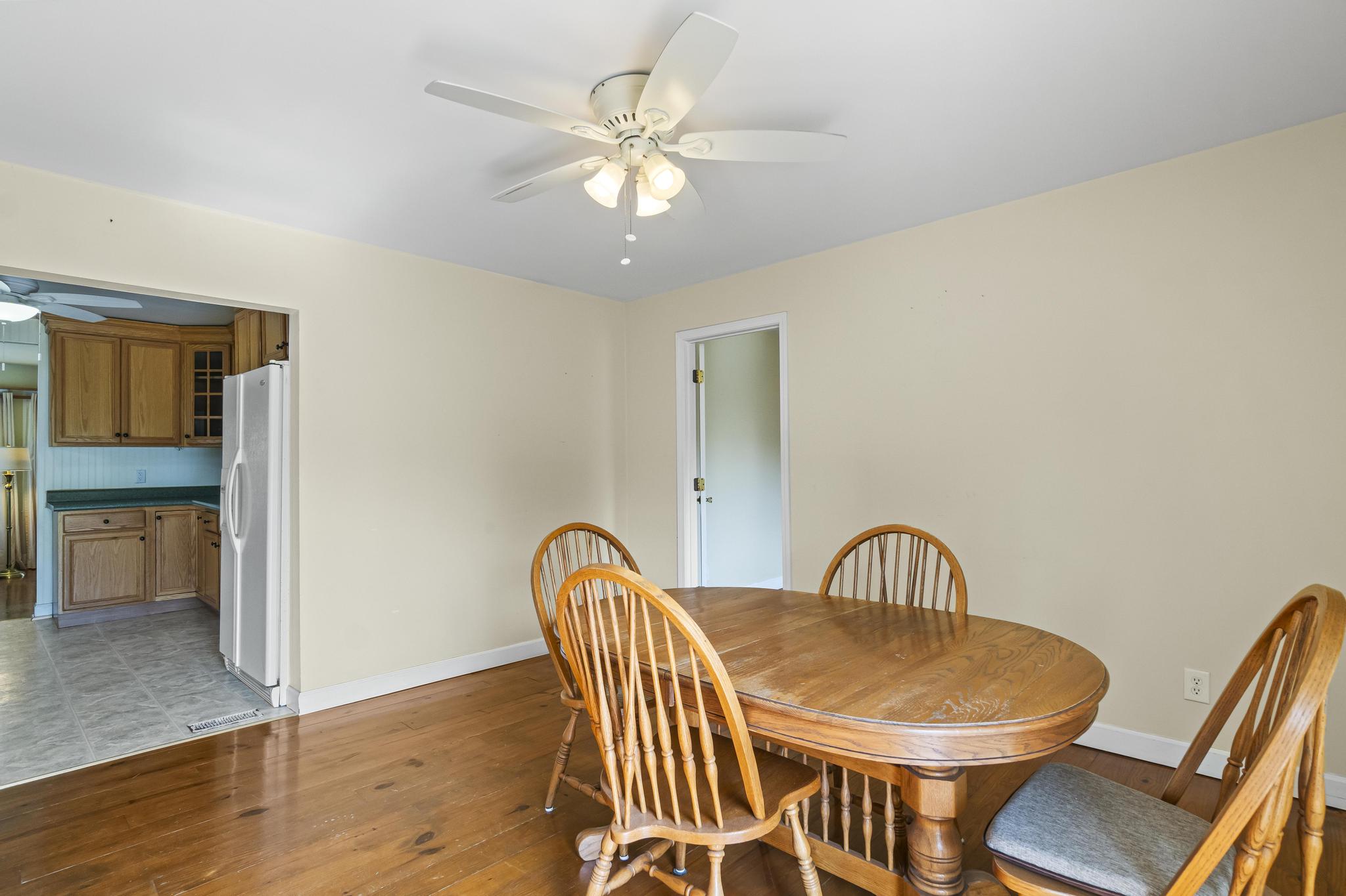 Dining Room with wood flooring