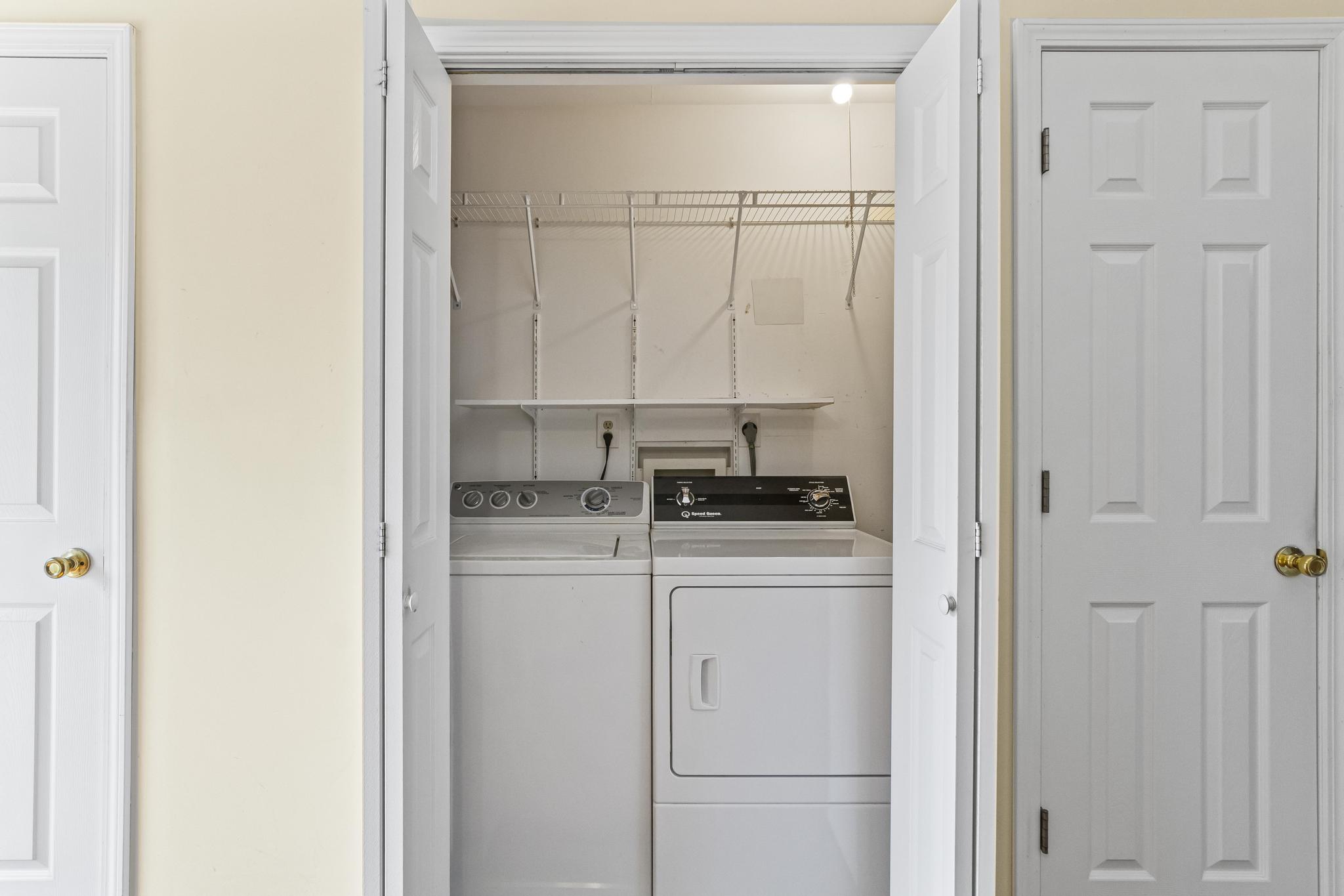 Closet laundry area
