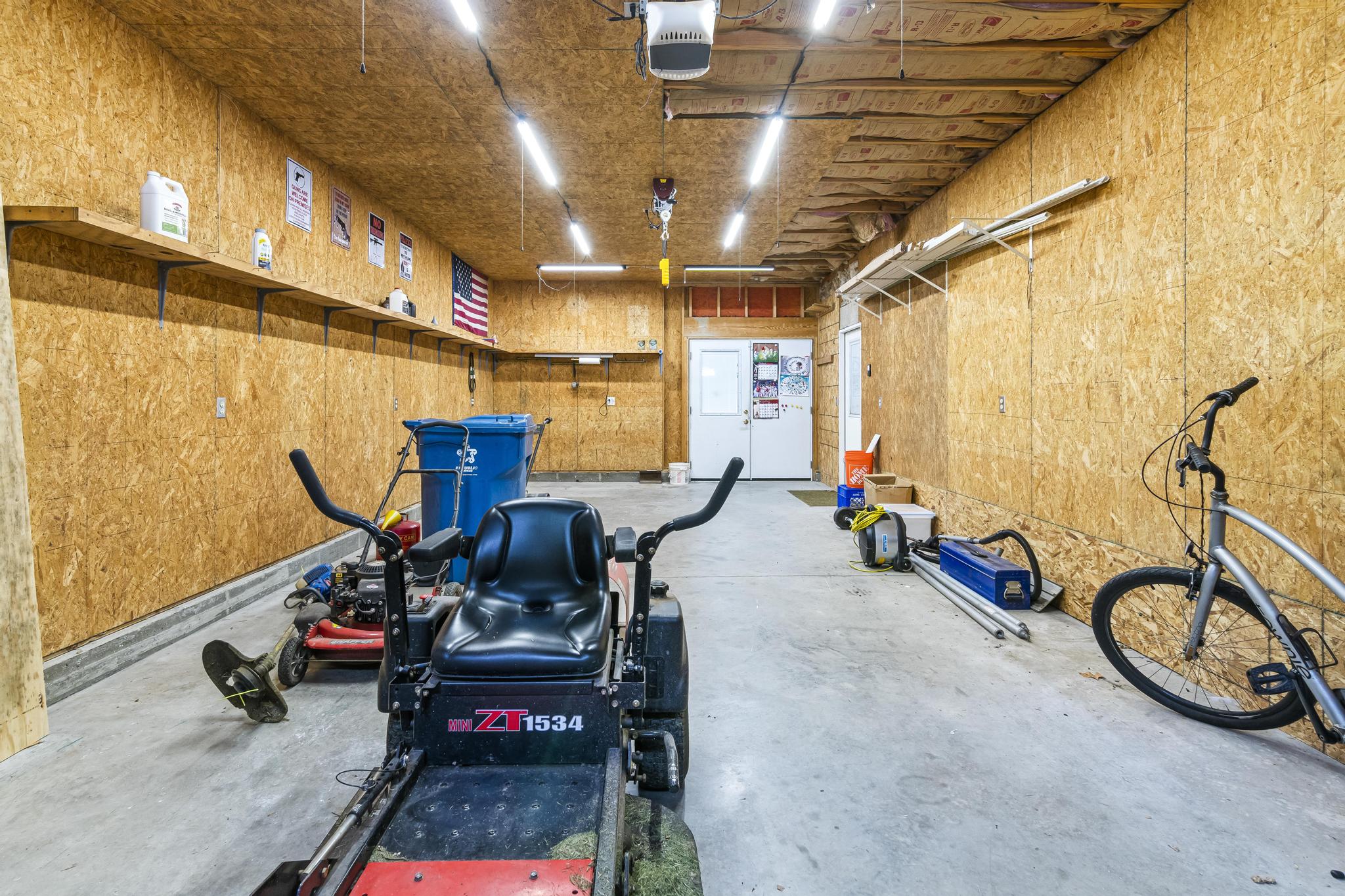 Garage interior view of left bay